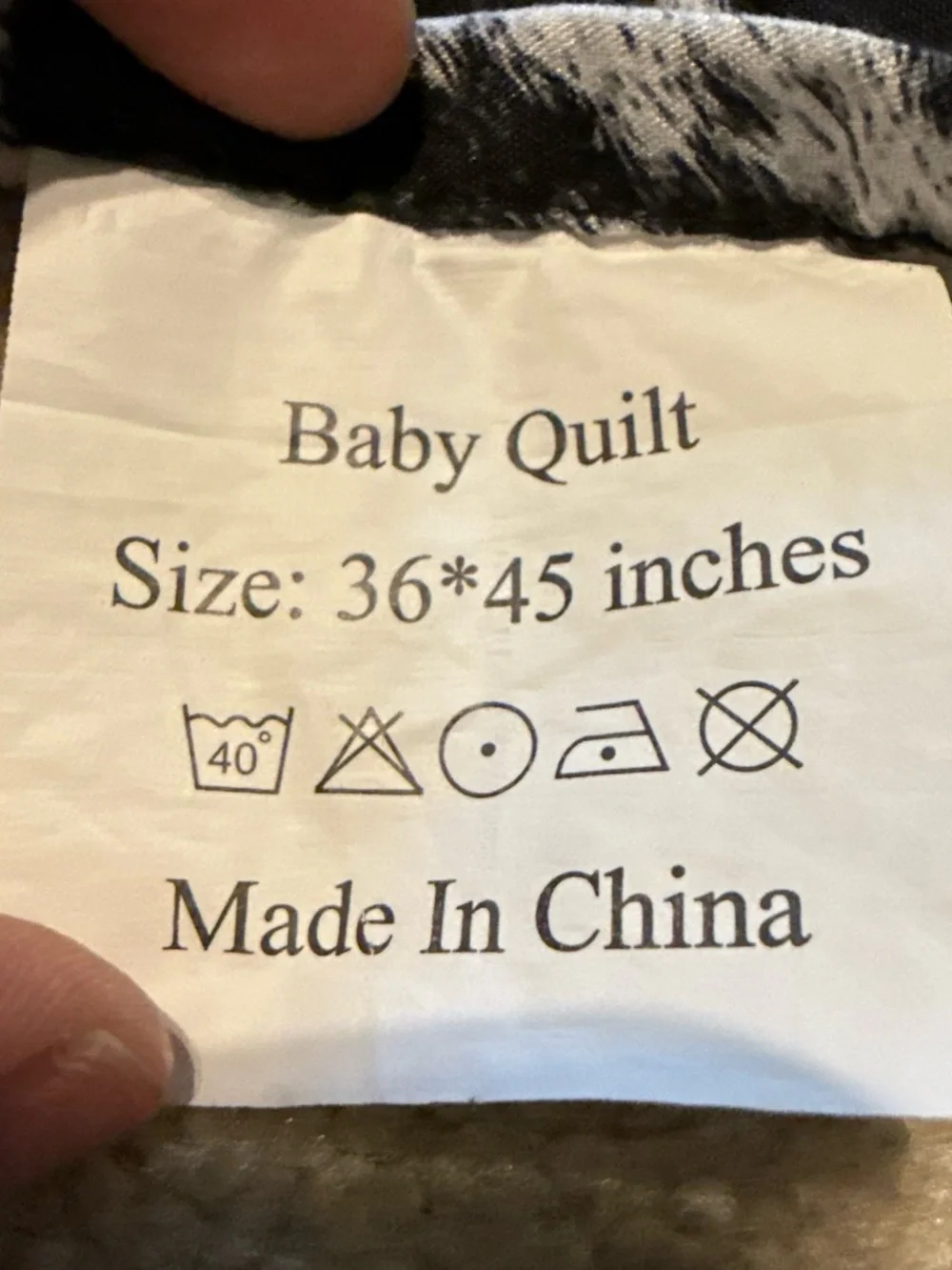 Cow print embroidered baby quilt handmade